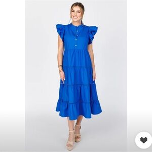 Blue midi dress